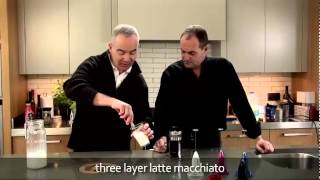 aerolatte  milk frother makes three layer caffè latte macchiato [upl. by Niffirg]