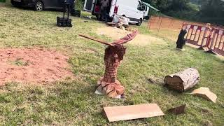 A fabulous range of wooden sculpture at Caerleon festival 2024 [upl. by Yeliw]