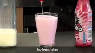 How to make a fat free milkshake using an aerolatte milk frother [upl. by Koch]